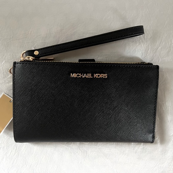 Michael Kors Lg Jet Set Double Zip Wristlet - Picture 1 of 8
